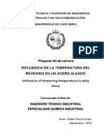 Influencia de La Temperatura Del Revenido en Un Acero Aleado