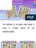 Bingo Cálculo Mental MULTIPLICACIONES PDF