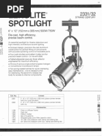 Strand Century Lighting 2331-2332 6x12-Inch Lekolite Ellipsoidal Spotlight Spec Sheet 6-77