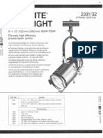 Strand Century Lighting 2331-2332 6x12-Inch Lekolite Ellipsoidal Spotlight Spec Sheet 6-77