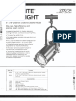 Strand Century Lighting 2333-2334 6x16-Inch Lekolite Ellipsoidal Spotlight Spec Sheet 6-77