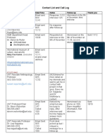 copy of contact list and call log