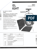 Strand Century Lighting 3601 Pollux 12-Inch Fresnel Spotlight Spec Sheet 6-77