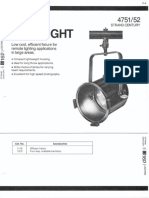 Strand Century Lighting 4751-4752 PAR 64 Spotlight Spec Sheet 6-77