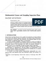 Mathematical Games and Sampling Inspection Plans: Journal o F Statistical Physics. Vol. 79, Nos, 3/4, 1995