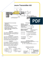 Pressure Transmitter AS: Electrical Diagrams Ordering Procedure AS