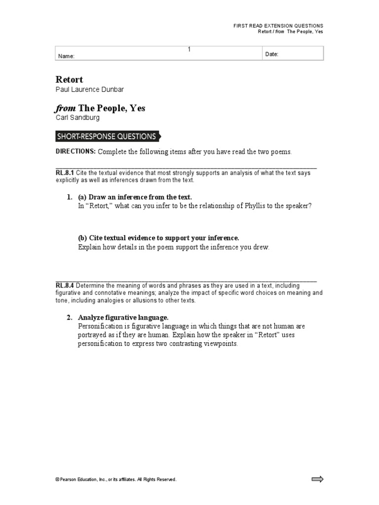Retort: From The People, Yes | PDF | Syllable | Poetry