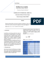 Informe Laboratorio, Meidas de La Arandela.