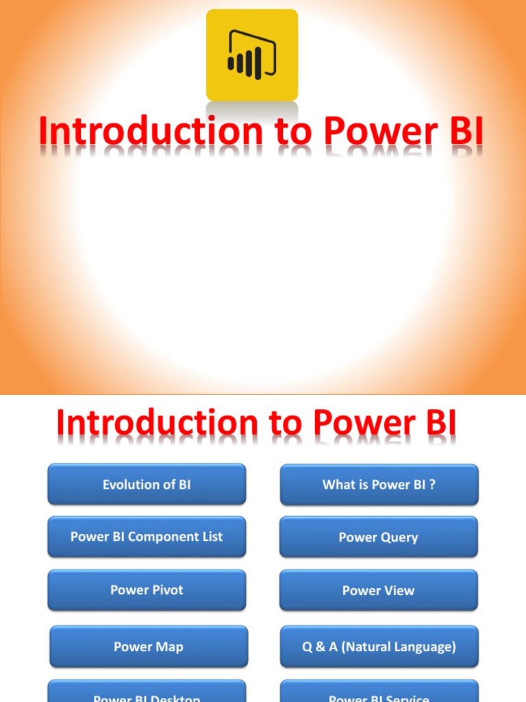 Introduction to Power BI Components | PDF | Microsoft Excel | Data ...