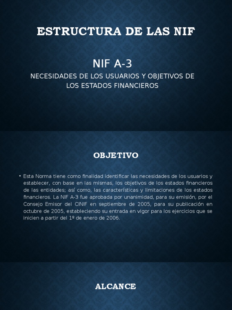 Estructura de Las Nif PDF Estado financiero Contabilidad