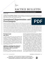 Acog Practice Bulletin: Gestational Hypertension and Preeclampsia
