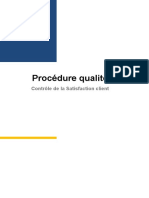 Procédure Contrôle de La Satisfaction Client