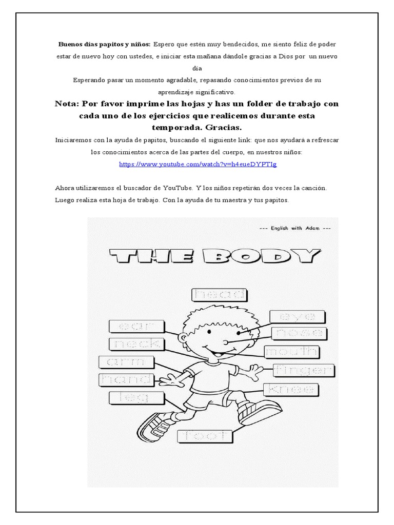 Actividades de Inglés para Niños | PDF