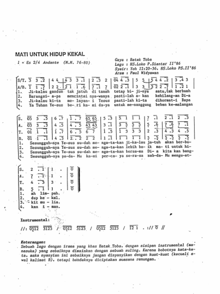Mati Untuk Hidup Kekal Paul Widyawan Madah Bakti Pdf