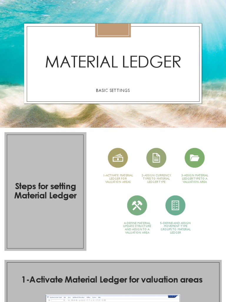 Material Ledger Configuration Steps | PDF | Receipt | Valuation (Finance)