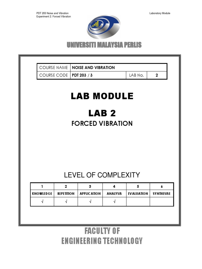 Forced Vibration Lab Report | PDF | Resonance | Oscillation