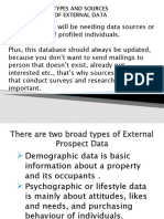Types and Sources of External Data