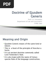 Doctrine of Ejusdem Generis