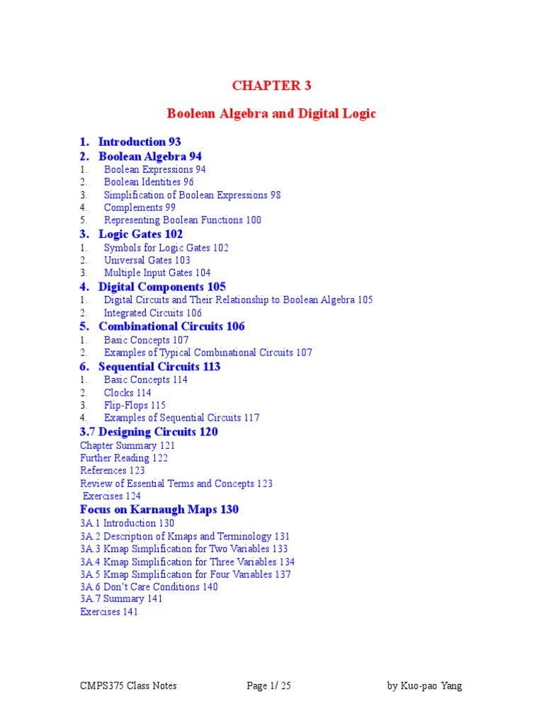 Boolean Algebra and Digital Logic | PDF | Logic Gate | Boolean Algebra