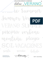 El Club Del Lettering - Plantilla Palabras - Verano PDF