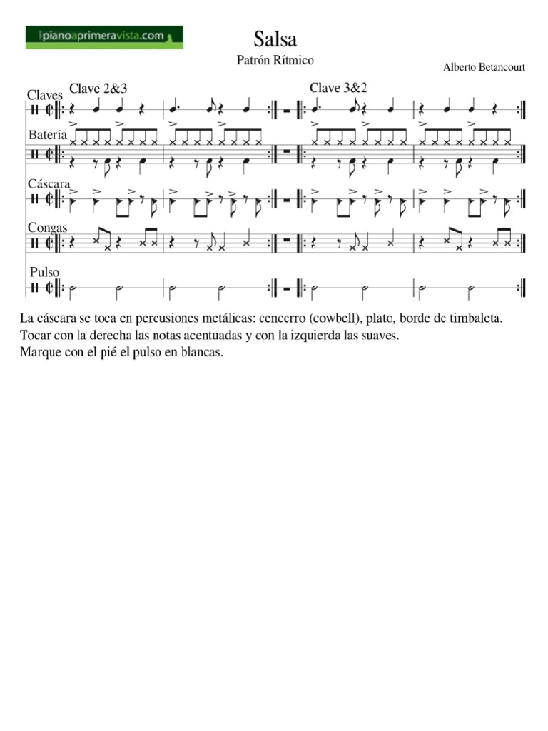 Patrones Básicos Salsa | PDF