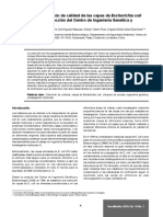 Estrategia de verificación de calidad de las cepas de Escherichia coli