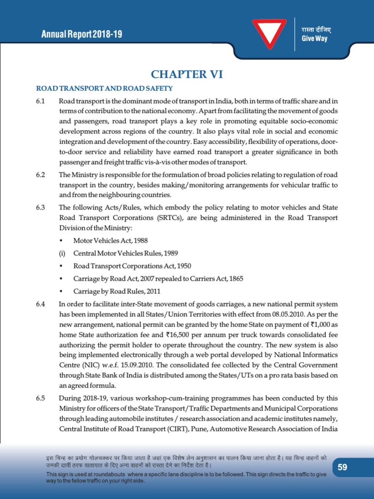 India's Road Transport & Safety Overview | PDF | Road Transport | Mode ...