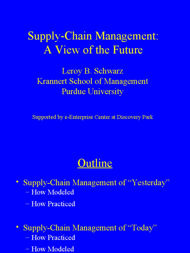 Future of Supply-Chain Management | PDF | Supply Chain Management ...
