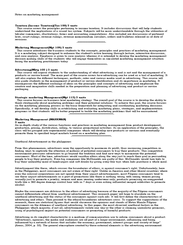 An Analysis of Advertising Practices in the Philippines and