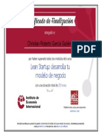 Modelo de Negocios Certificado PDF