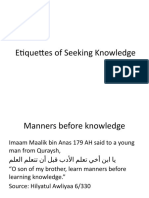 Etiquettes of Seeking Knowledge IOU 101 Summary - Luqman