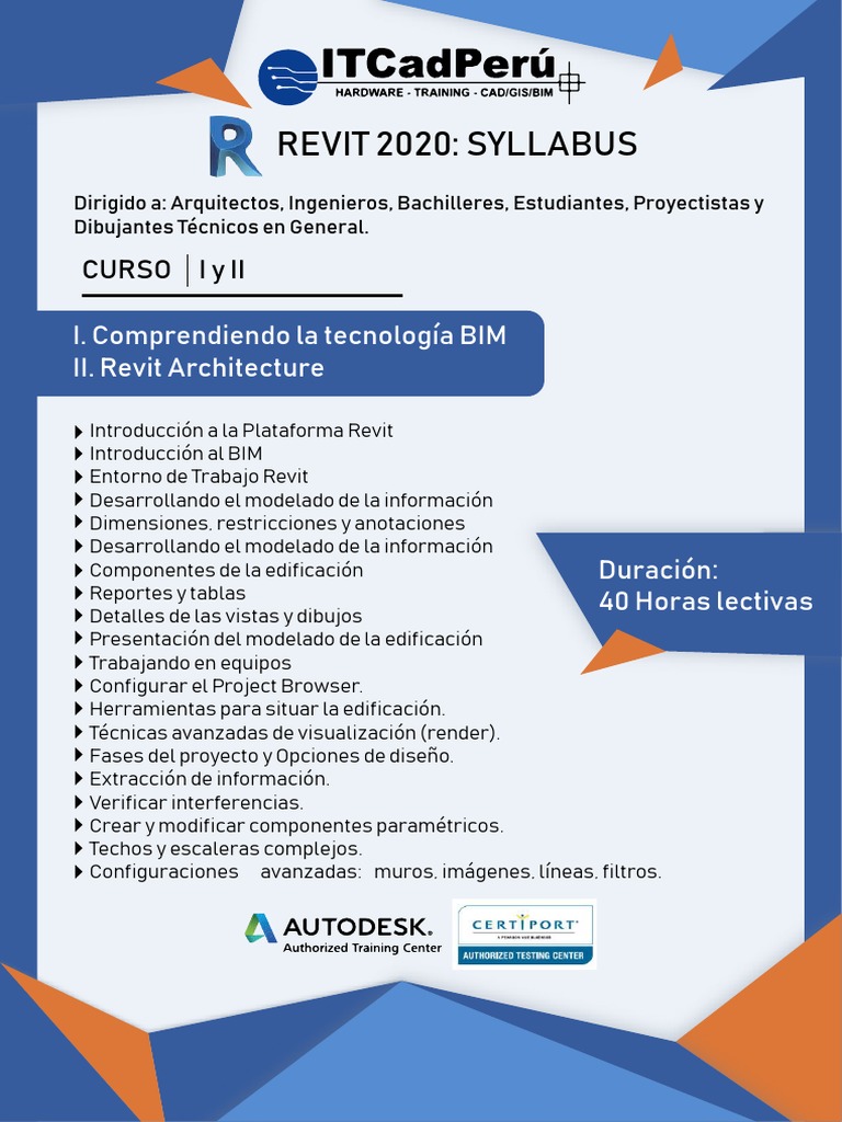 SYLLABUS Revit 2020 COMPLETO | PDF | Autodesk Revit | Informática