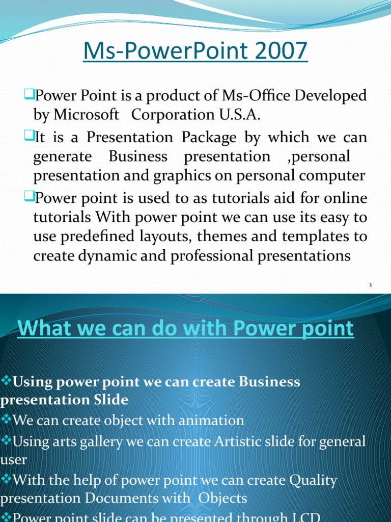 Ms Powerpoint 07 Page Layout Software