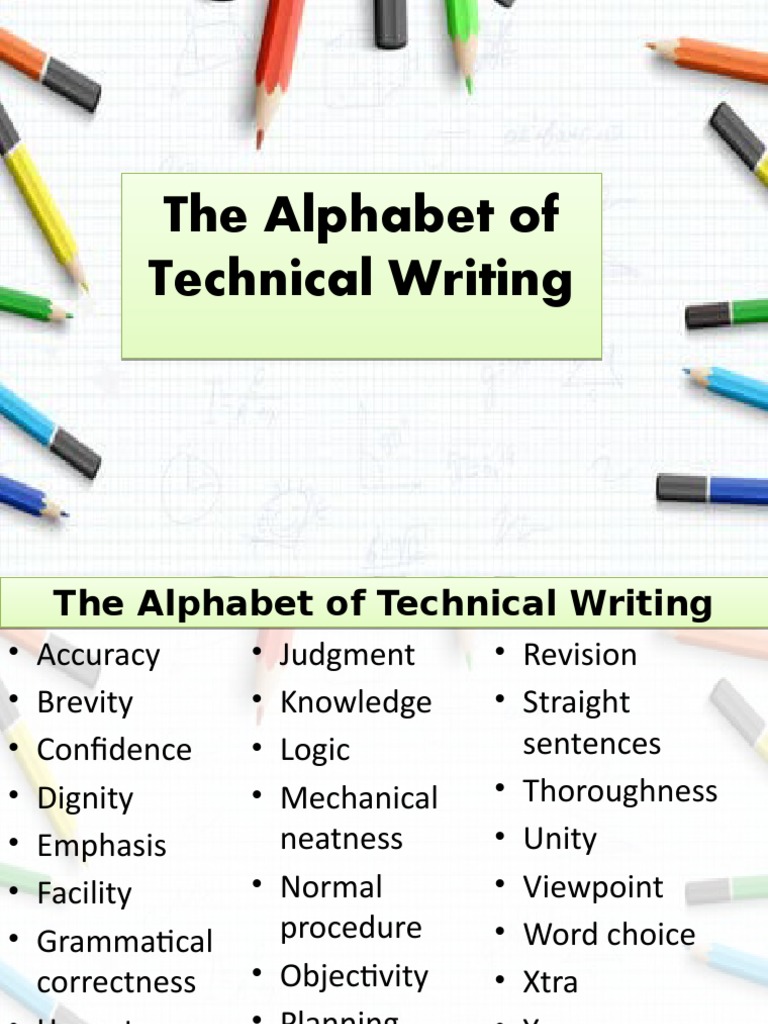 The Alphabet of Technical Writing: An A-to-Z Guide to the Qualities of ...