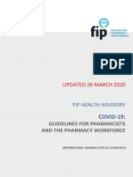 COVID 19 Guidelines For Pharmacists and The Pharmacy Workforce PDF