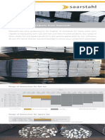 Flat and Square Products From Saarstahl: Range of Dimensions For Flat Bar