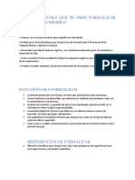 ¿Por Qué Y para Que Se Debe Formalizar Una Empresa Minera?