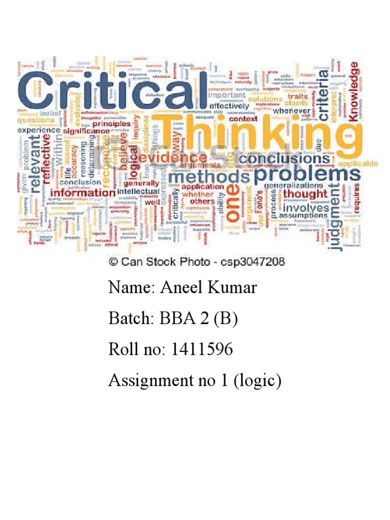 Arguments With Premises And Conclusion Assignment Of Logic And Critical