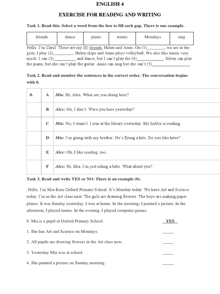 Task 1. Read This. Select A Word From The Box To Fill Each Gap. There ...