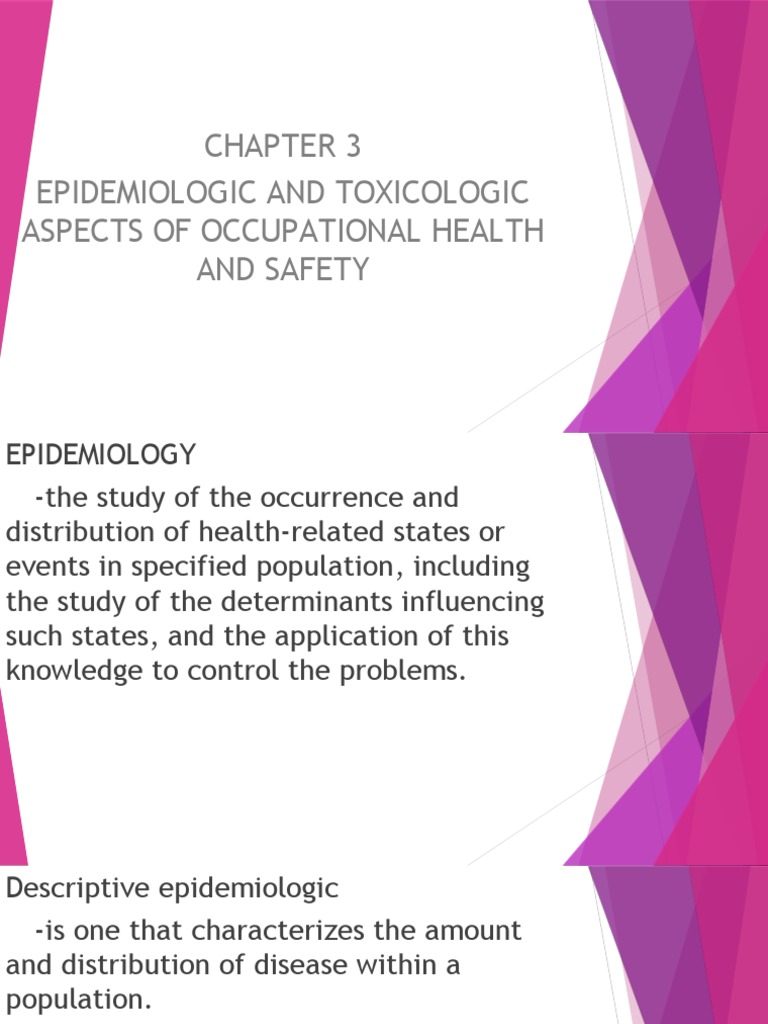 Epidemiologic and Toxicologic Aspects of Occupational Health and Safety PDF Toxicology