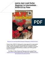 Progressive Jazz Lead Guitar Method Beginner To IntermediateBOOKCD by Peter - 5 Star Review