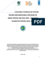 STUDIU DE EVALUARE A PLANULUI DE ACȚIUNI PRIVIND IMPLEMENTAREA STRATEGIEI DE MEDIU PENTRU ANII 2014-2023 - ACTIVITĂȚI PLANIFICATE PENTRU ANUL 2015