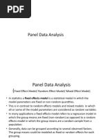 Panel Data, Var, Non Linear Regression