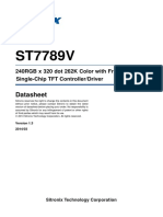 ST7789V Datasheet: 240RGB x 320 dot 262K Color TFT Controller