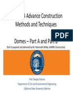 EGCE 534 Advance Construction Methods and Techniques Domes - Part A and Part B