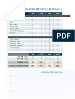 Monthly Marketing Metrics Calendar - Generated Customers