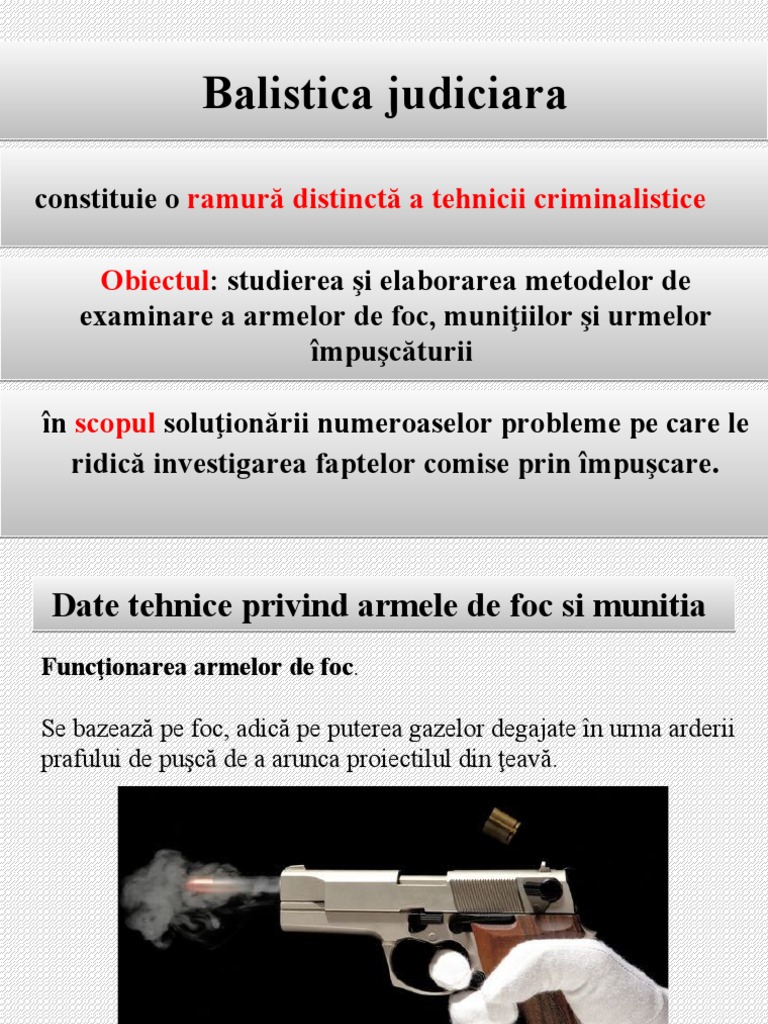 Balistica Judiciara PDF