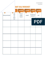 Smart Goal Worksheet: Intention Specific Measurable Attainable Relevant Time Based