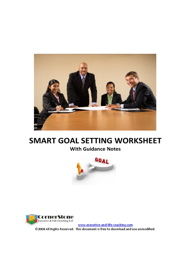 Smart Goal Setting Worksheet: With Guidance Notes | PDF