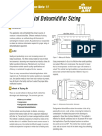 Industrial Dehumidifier Sizing: Application Note 11